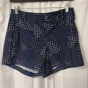 Spanx Womens Sunshine Shorts 4" Slimming Navy Size Small Patchwork Polka Dot